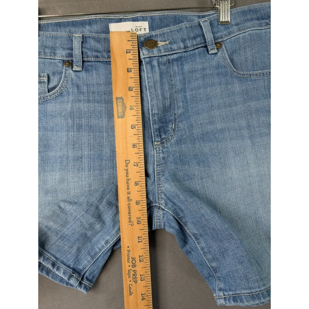 Ann Taylor Loft Womens Blue Denim Shorts Size 8 29 Waist Casual Summer 5925